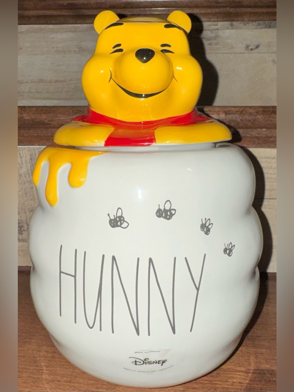 Super Cute 🥰 Rae Dunn disney Winnie The Pooh Hunny Cookie 🍪 Jar 🏺 10.5 H New